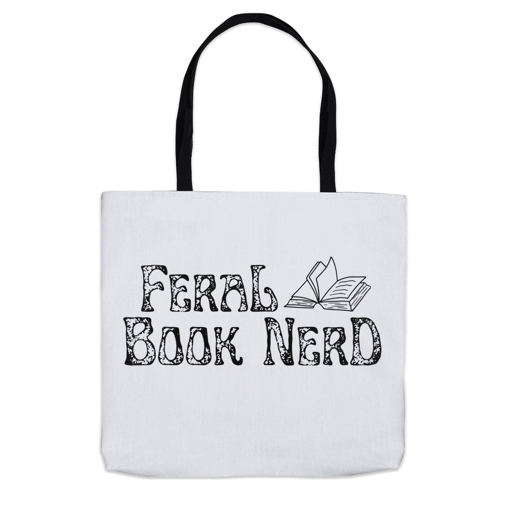 FeralBookNerd-ToteBag-16x16-black on white