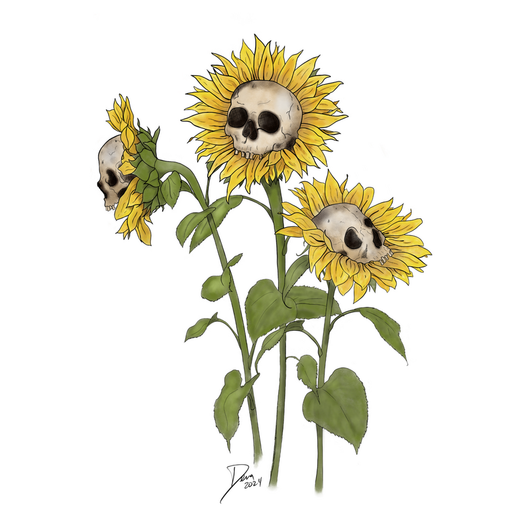 Skullflowers - Professional Prints - The Art of Dena Tullis