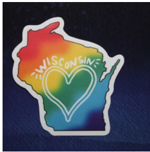 Rainbow Wisco sticker