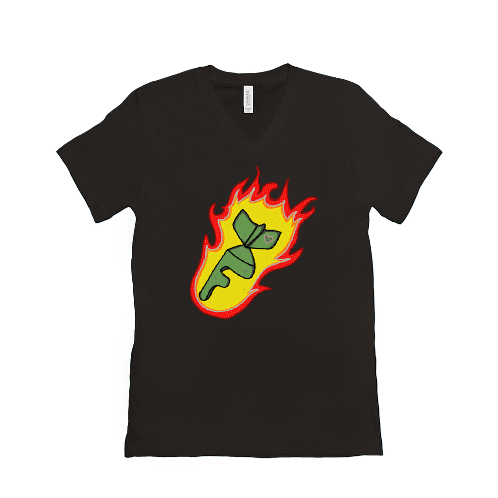 FbombVNECK-DTG-Tshirt-Bella-3005-M-Black-Mens-CF-20250411180410745