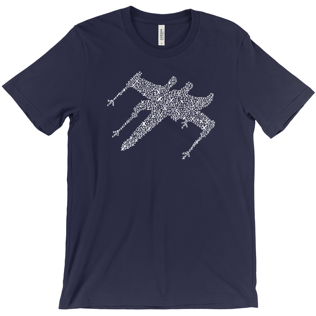 XWing-DTG-TShirt-Bella-3001-XS-Navy-AdultUnisex