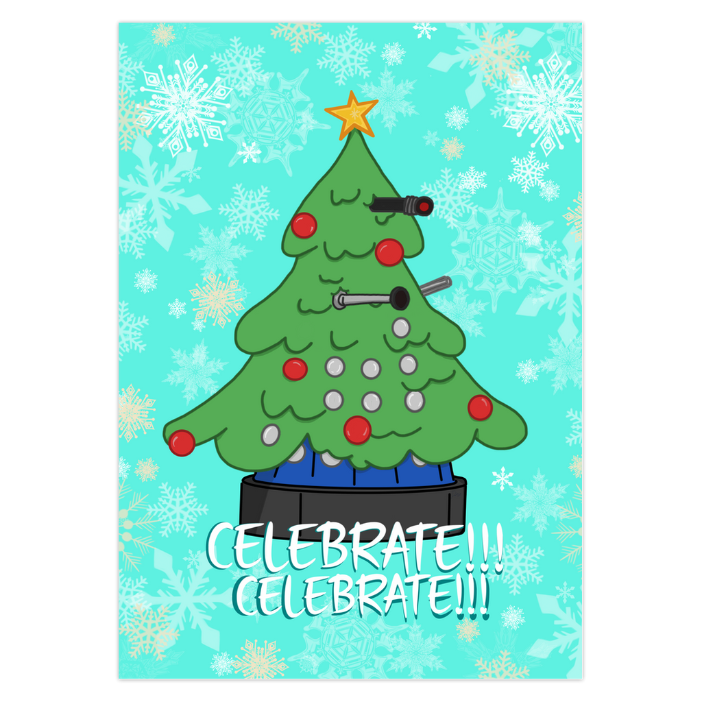 Dalek Tree Greeting Cards - The Art of Dena Tullis