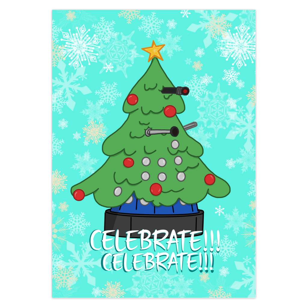 Dalek Tree Greeting Cards - The Art of Dena Tullis