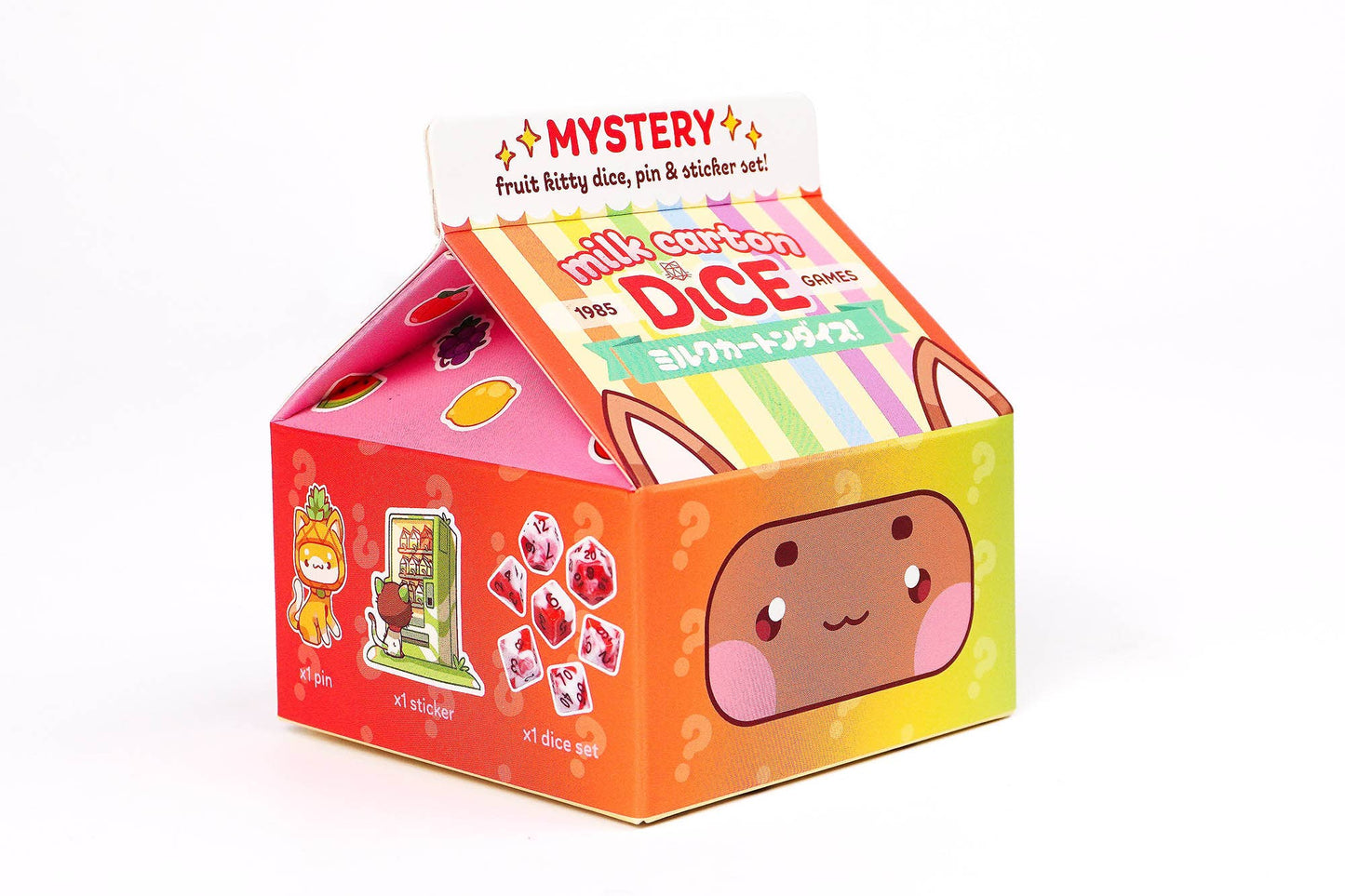 Milk Carton Mystery Dice Pack Fruit Kawaii Cats
