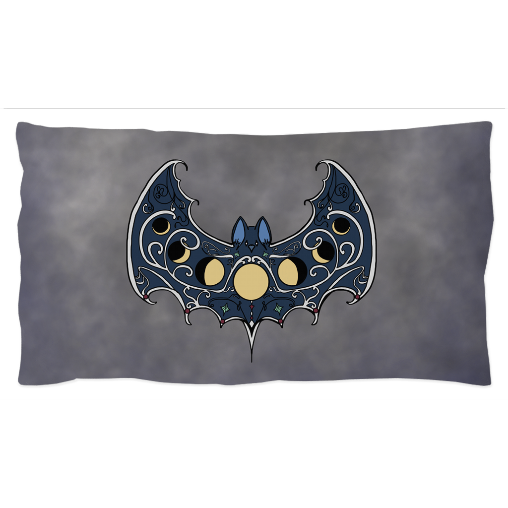 Moonphase Bat Pillow Shams - GothFromHoth Designs