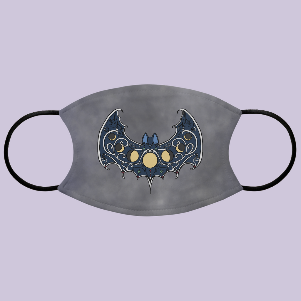 Moonphase Bat Face Masks - GothFromHoth Designs