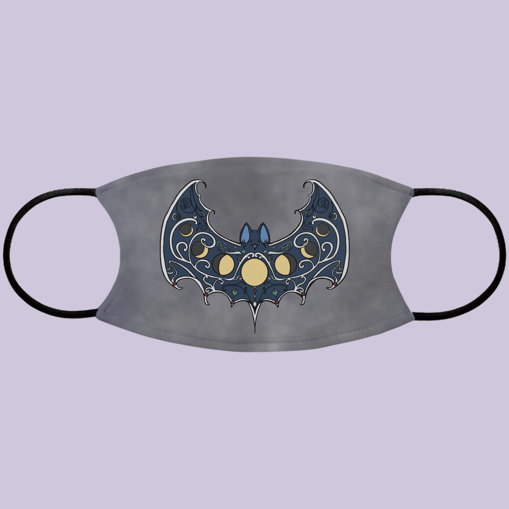 Moonphase Bat Face Masks - GothFromHoth Designs