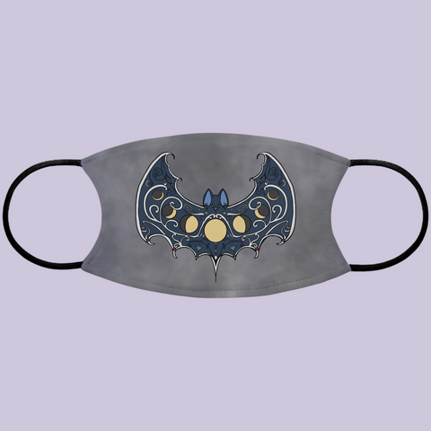 Moonphase Bat Face Masks - GothFromHoth Designs