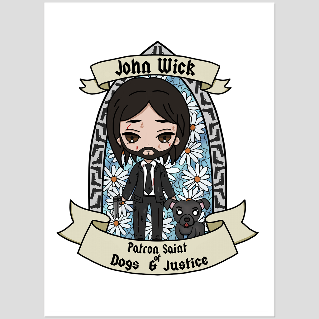 St. John Wick Kiss Cut Stickers - GothFromHoth Designs