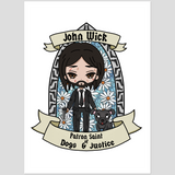 St. John Wick Kiss Cut Stickers - GothFromHoth Designs