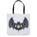 MoonPhase Bat - Tote Bags - GothFromHoth Designs