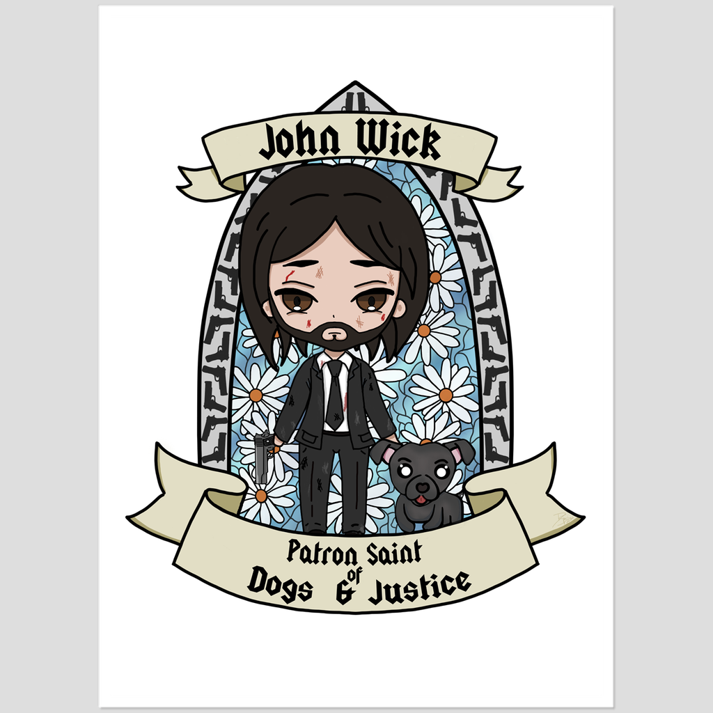 St. John Wick Kiss Cut Stickers - GothFromHoth Designs