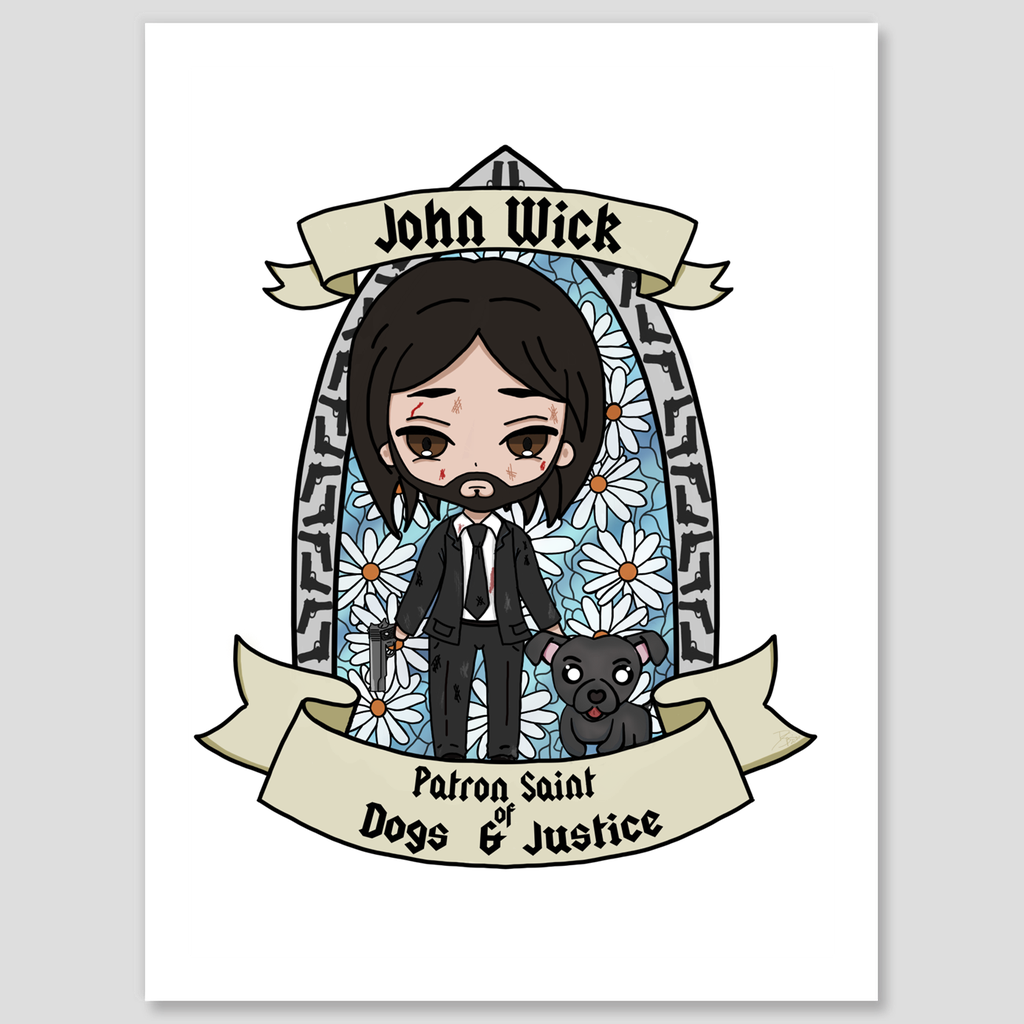 St. John Wick Kiss Cut Stickers - GothFromHoth Designs